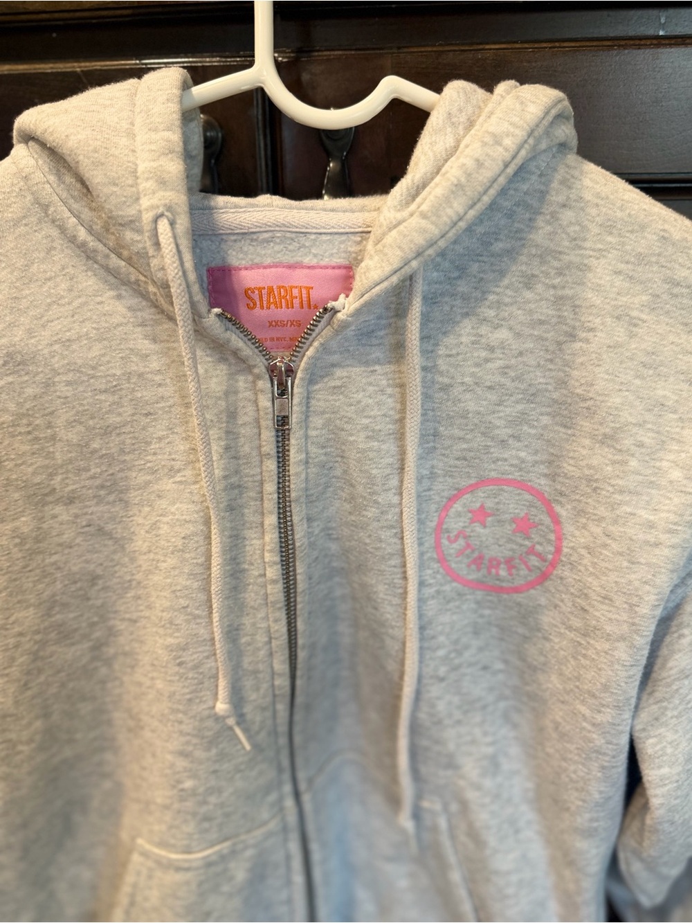 Starfit 3D bolt zip up hoodie gray size XXS/XS
